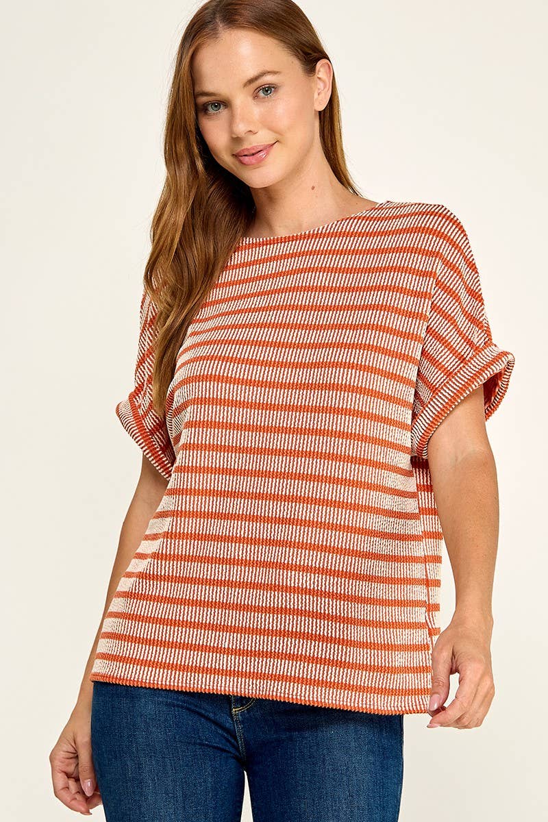 Stripe Rib Top