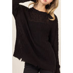Distressed Knit Sweater