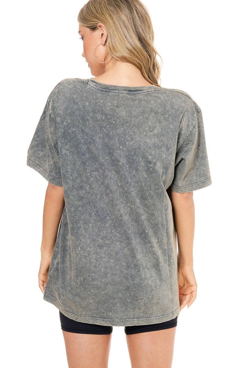 Free Bird America Graphic S/S Washed Boyfriend Fit Tee