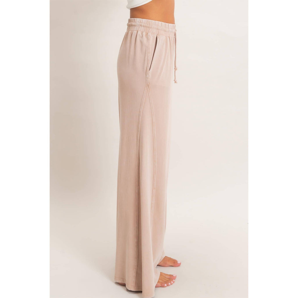 Wide Leg Mineral Wash Pants