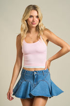 54356 CONTRAST HALTER LAYER TOP