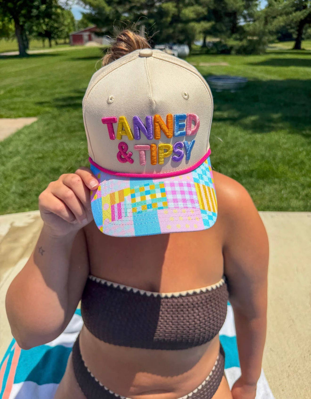 Tanned & Tipsy Embroidered 3D Hat