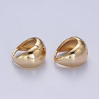 24K Gold Filled Chubby Band Hoops Earrings
