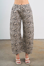6851-LEOPARD PRINTING WITH RHINESTONE PANTS