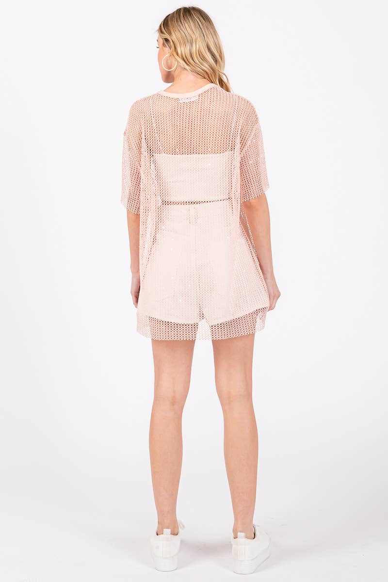 SPARKLE FISHNET TOP