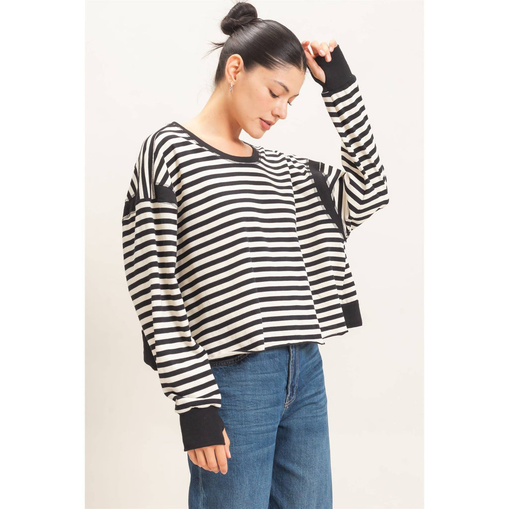 Striped Long Sleeve Top
