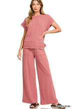 Cotton Slub Top And Pants Set