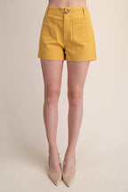 Stretch Shorts High Waist Front Pocket