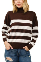 Striped Turtleneck Sweater