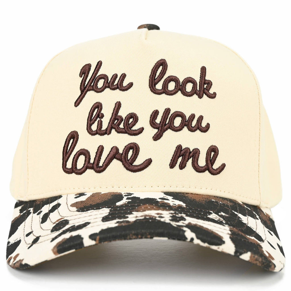 YOU LOOK LIKE YOU LOVE ME Cowprint Trucker Cap