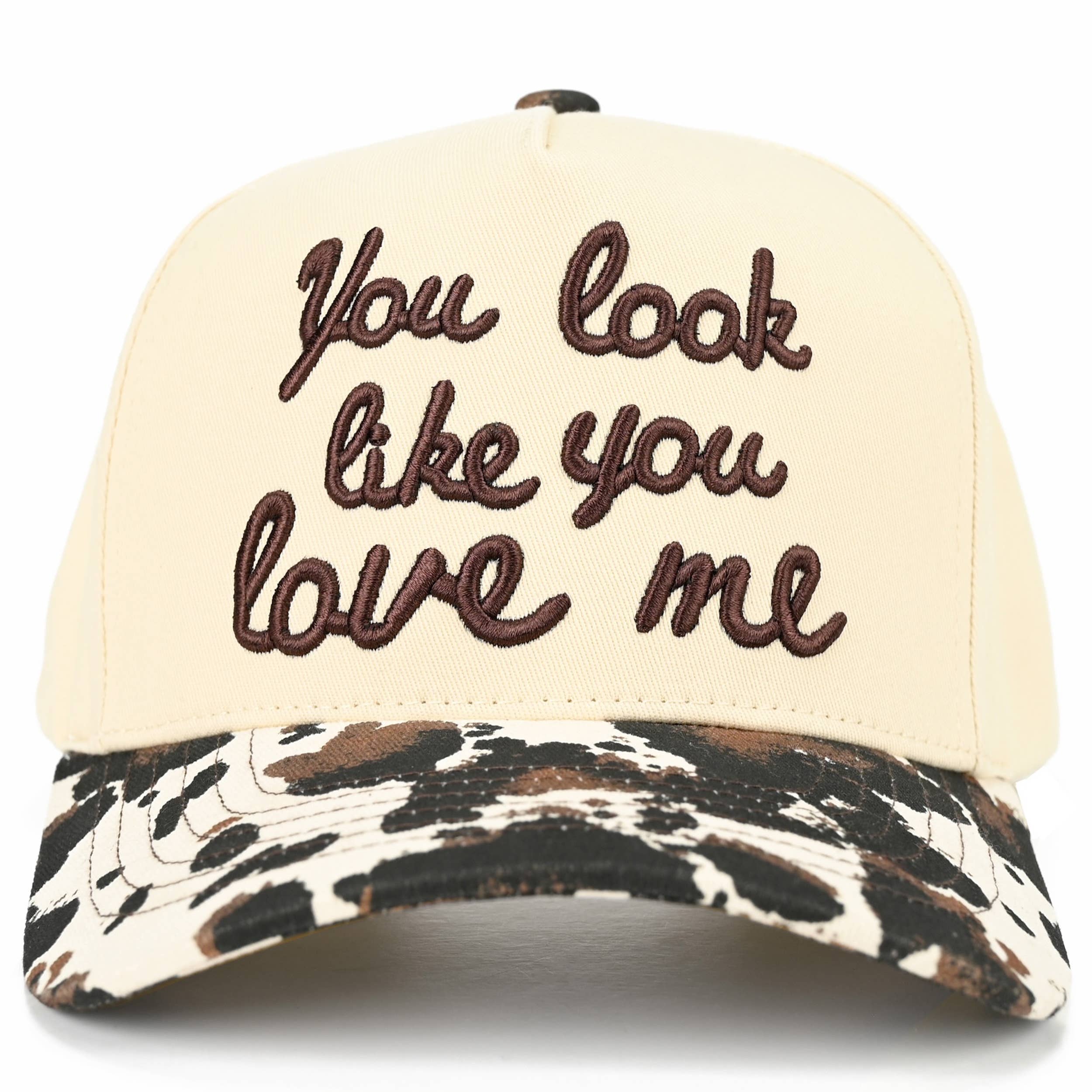 YOU LOOK LIKE YOU LOVE ME Cowprint Trucker Cap