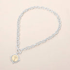 Vintage-Inspired Metal Cross Embossed Medallion Pendant Toggle Necklace
