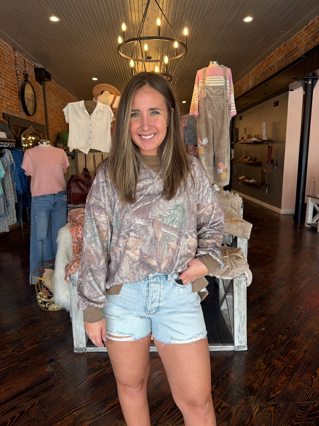 Sadie Vintage Camo Top