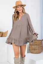 SW275 - Waffle Knit Flare Top