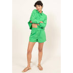 Poplin High Waist Shorts