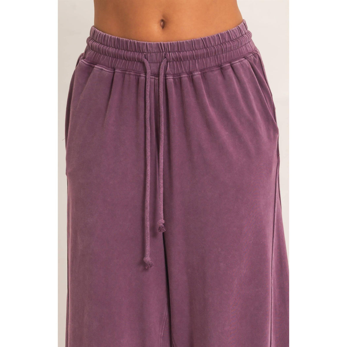 Wide Leg Mineral Wash Pants