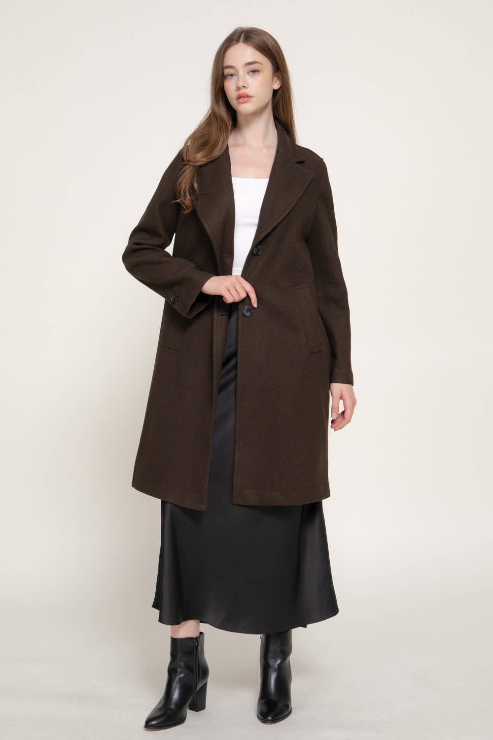 Long Sleeve Soft Long Coat