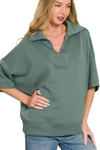 Scuba Collared Short Sleeve Pullover
