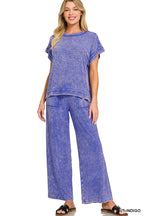 Ribbed Acid Wash Rayon Top & Pants