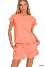 ....Cotton Top & Shorts 2PC Set SI-27829