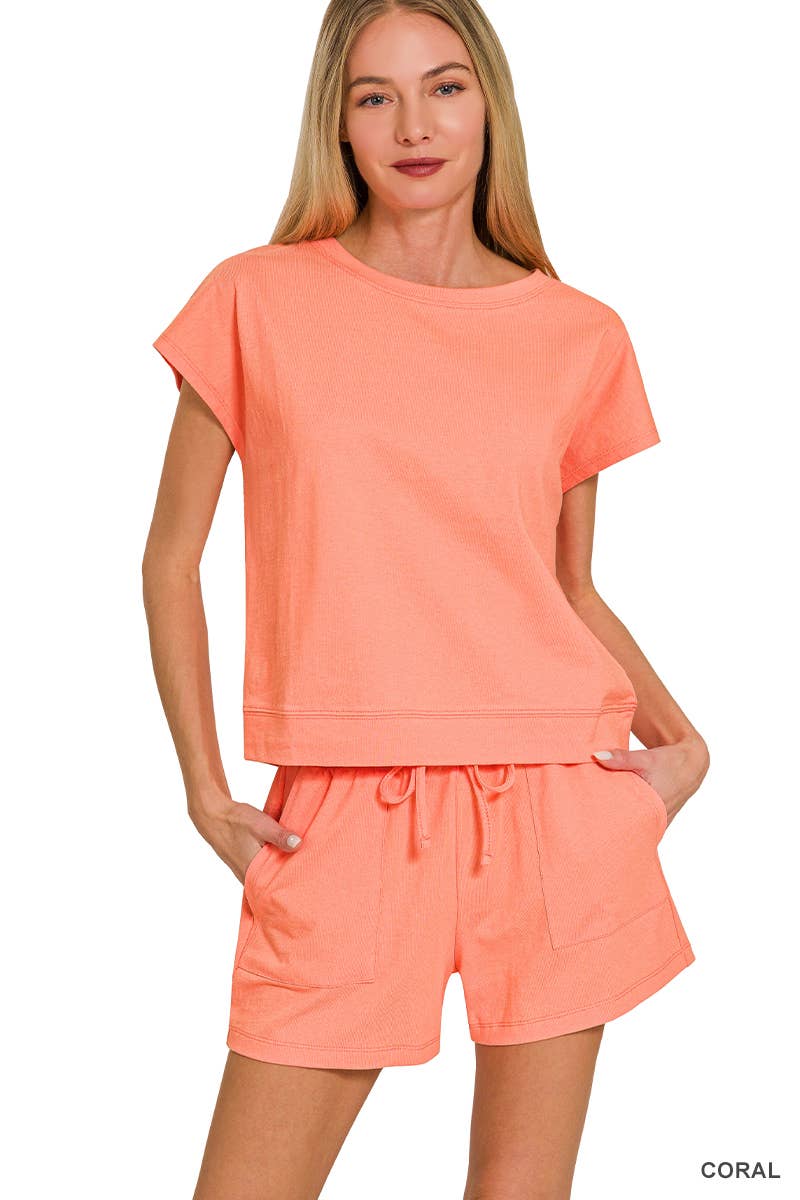 ....Cotton Top & Shorts 2PC Set SI-27829