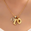 Western Hat Boot Horseshoe Rhinestone Charm Necklace|80N9312