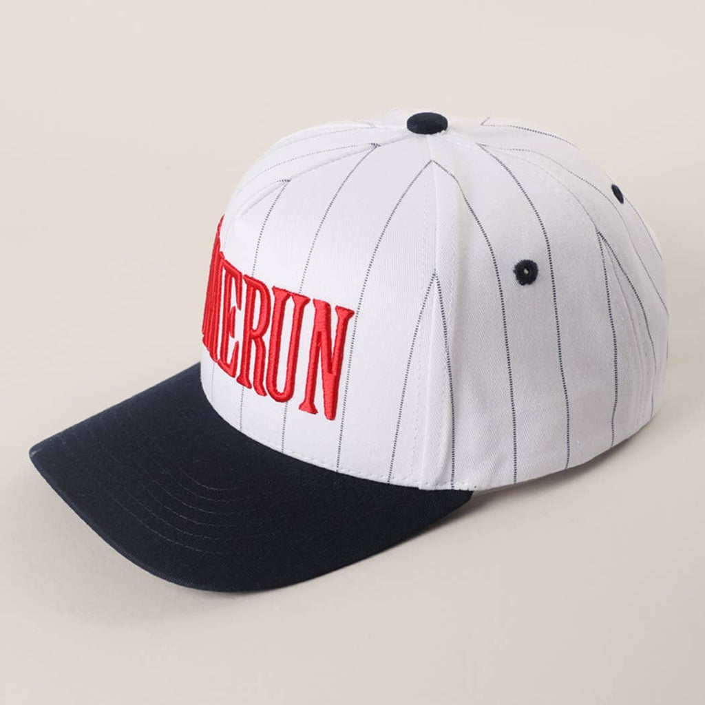HOMERUN Pinstripe Embroidered Trucker Hat