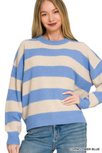 Striped Drop Shoulder Sweater