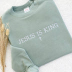 Embroidered Jesus is King Christian Shirt