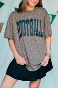 Football Brown Leopard Tee