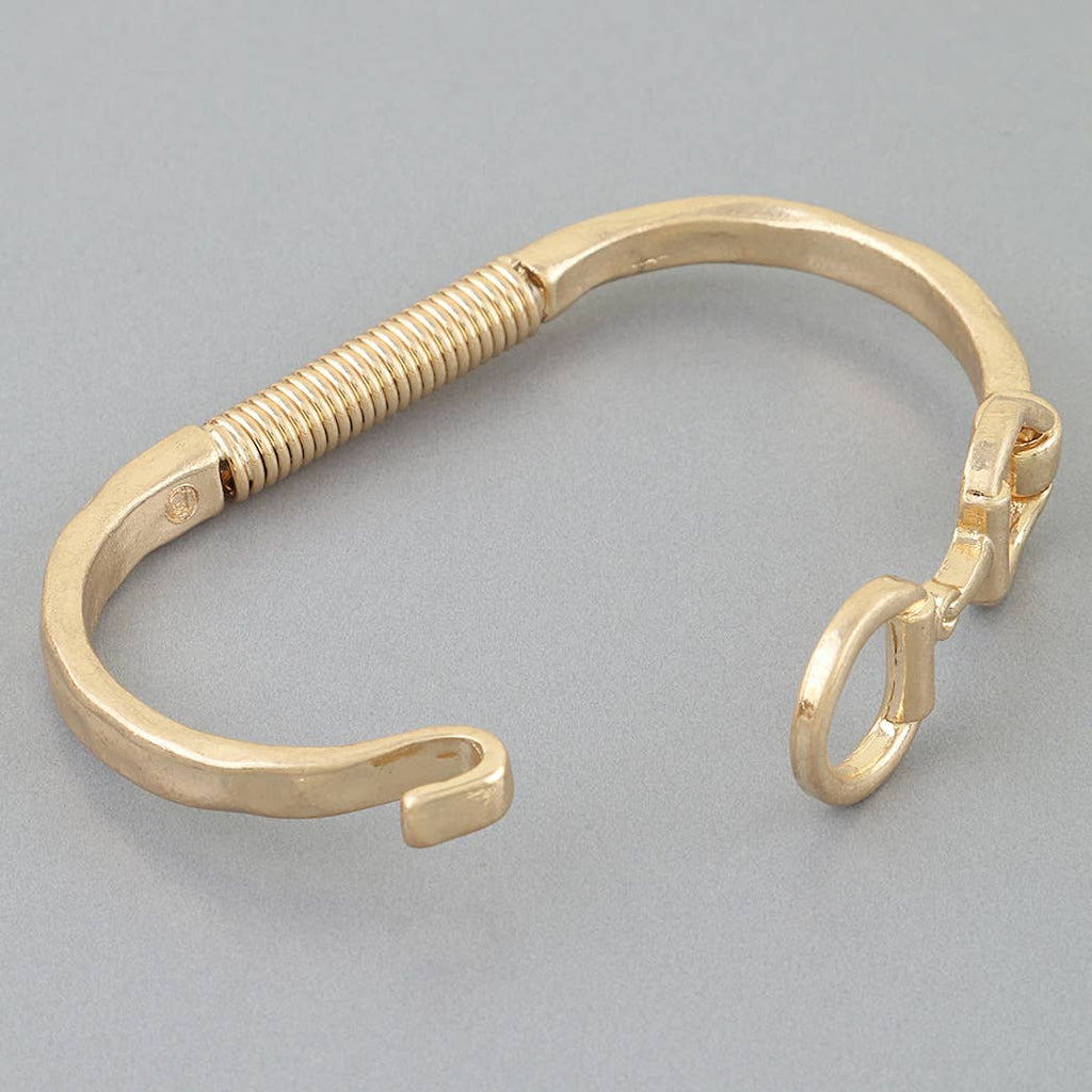 Hammered Toggle Cuff Bracelet