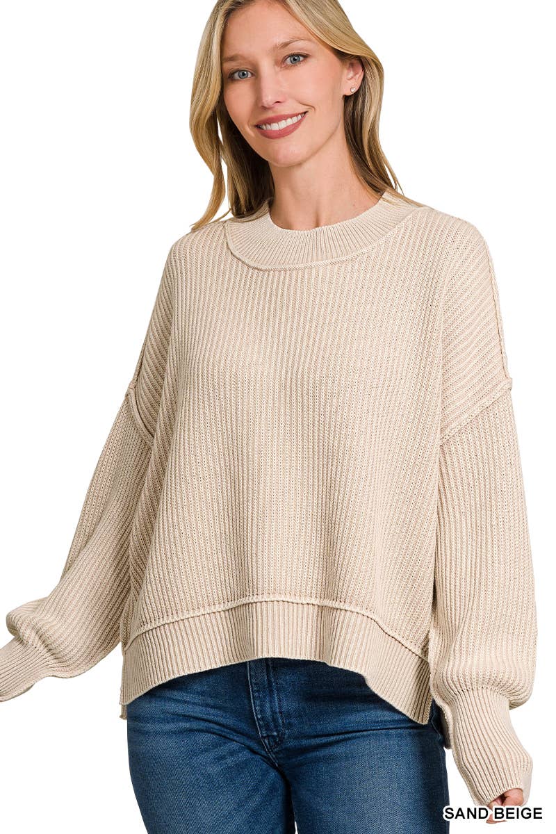 Fall Season Oversized Cropped Sweater