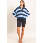 Rugby Stripe Polo Sweater