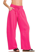 Fleece Barrel Leg Sweatpants