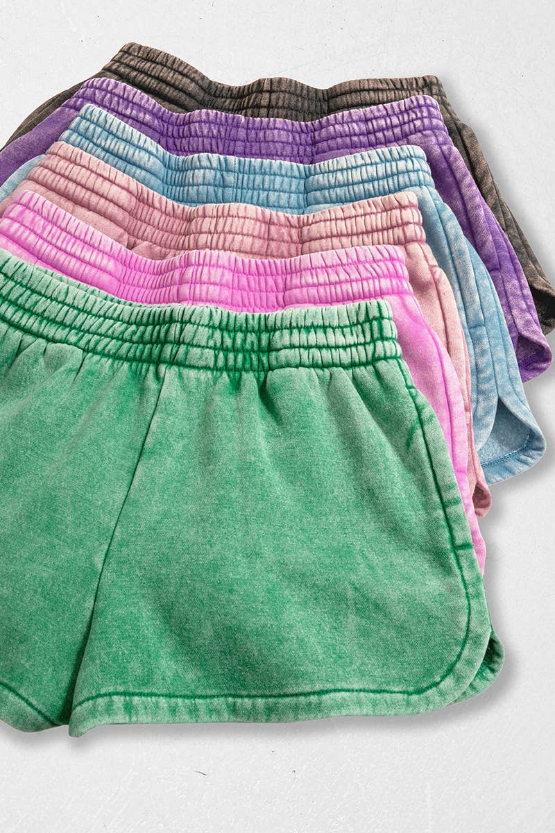 Elastic Waistband Dolphin Shorts