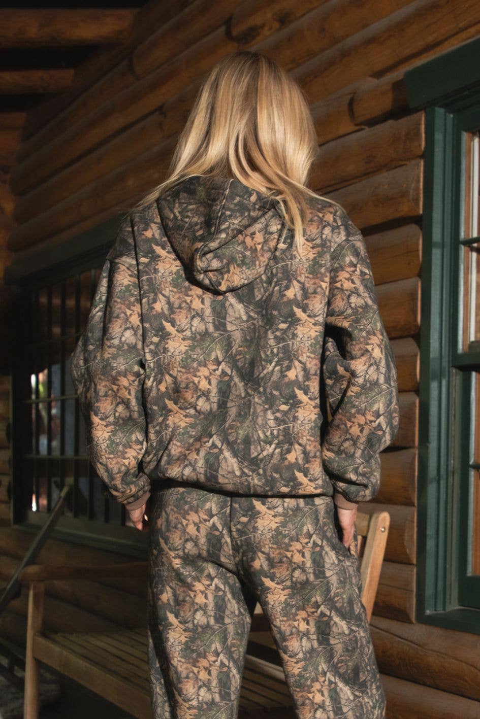 Dark Woodland Camo Lounge Fleece Classic Hoodie