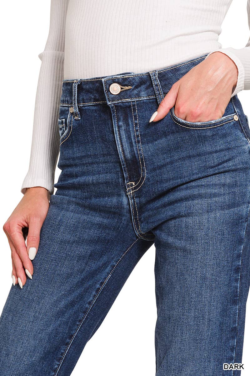 High Rise Bell Bottom Stretchy Jeans