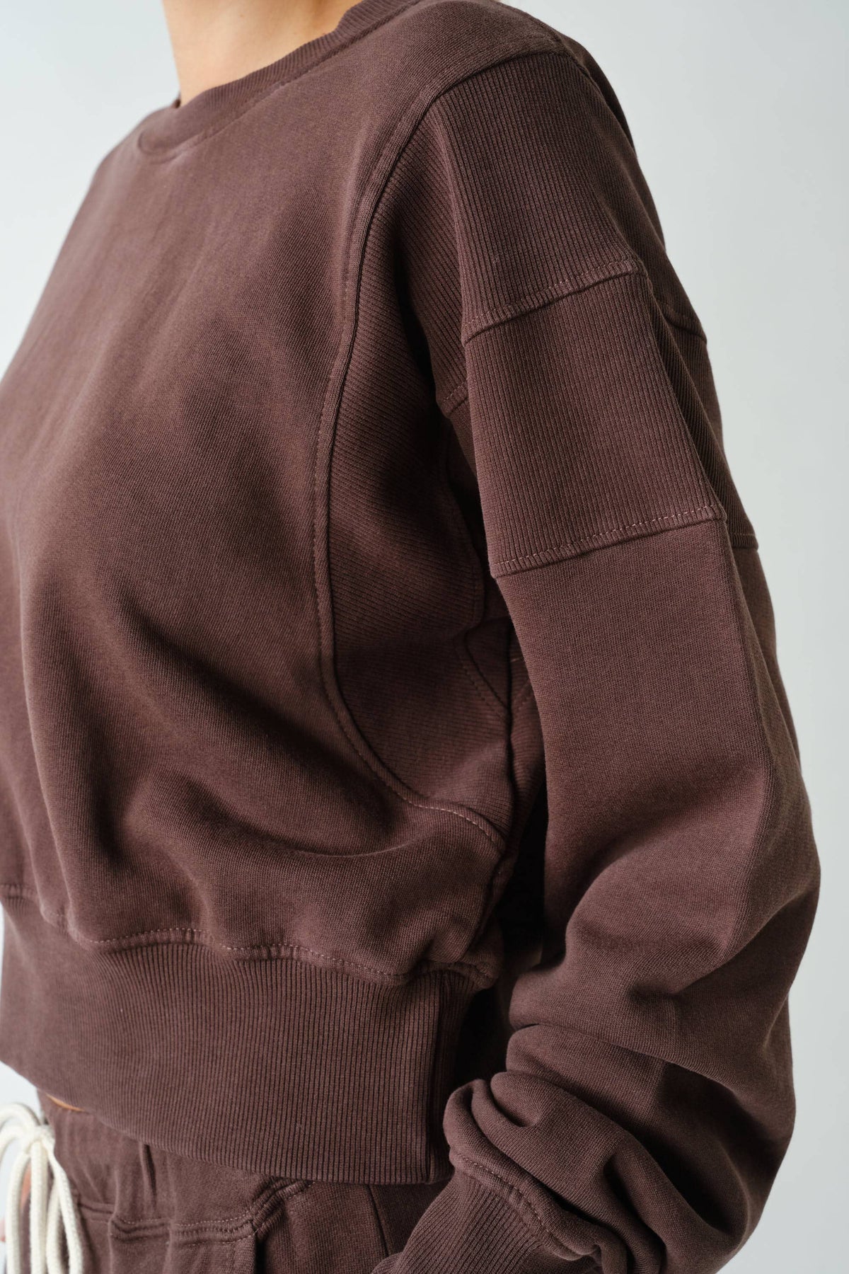 Mineral Wash Luxe Cropped Sweatshirt