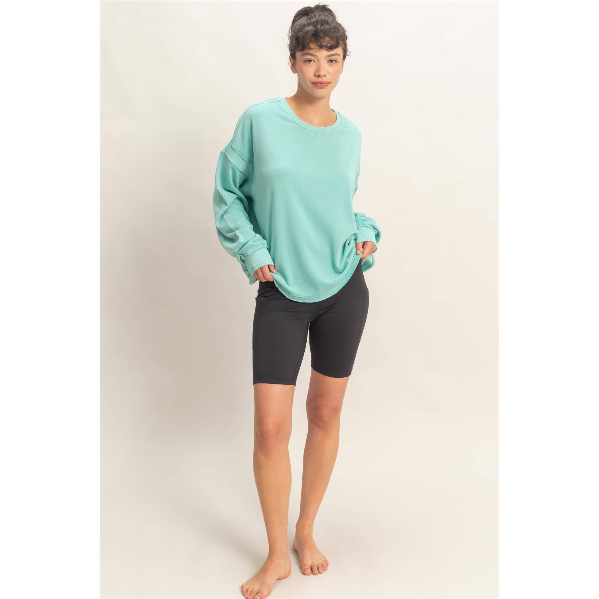 Oversized Cross Detail Open Back Sweatshirt