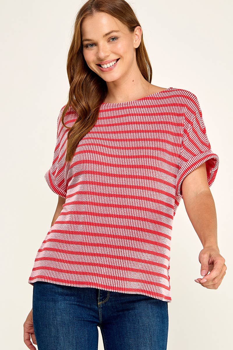 Stripe Rib Top