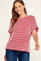 Stripe Rib Top