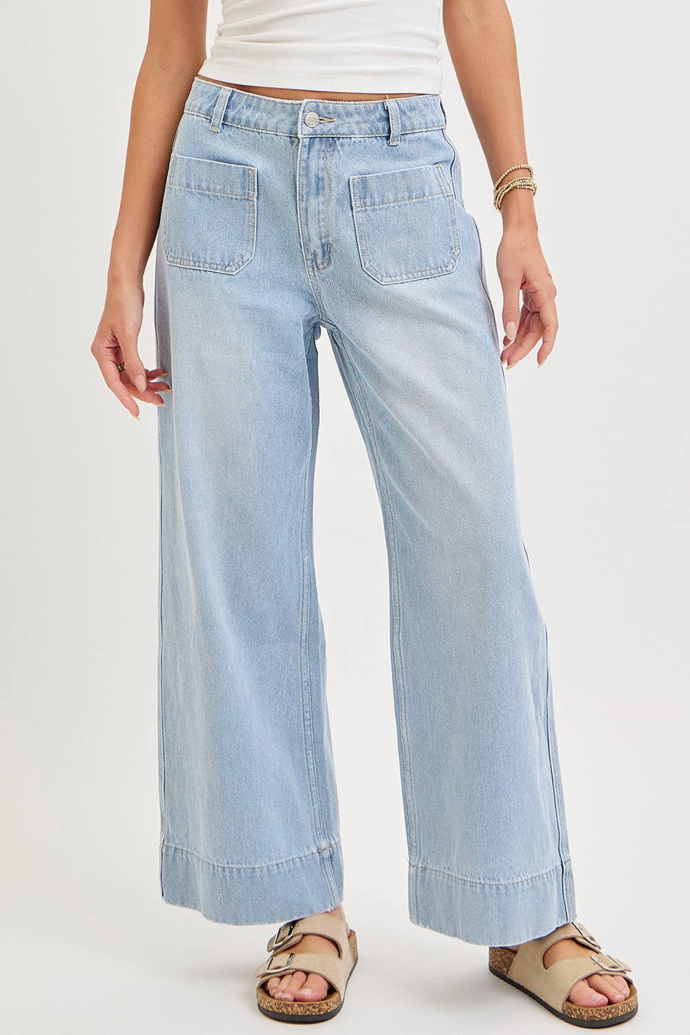 WIDE LEG  DENIM JEANS