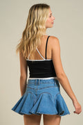 54356 CONTRAST HALTER LAYER TOP