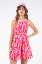 Multi Color Printed Summer Mini Dress