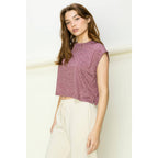 Crew Neck Cropped Top