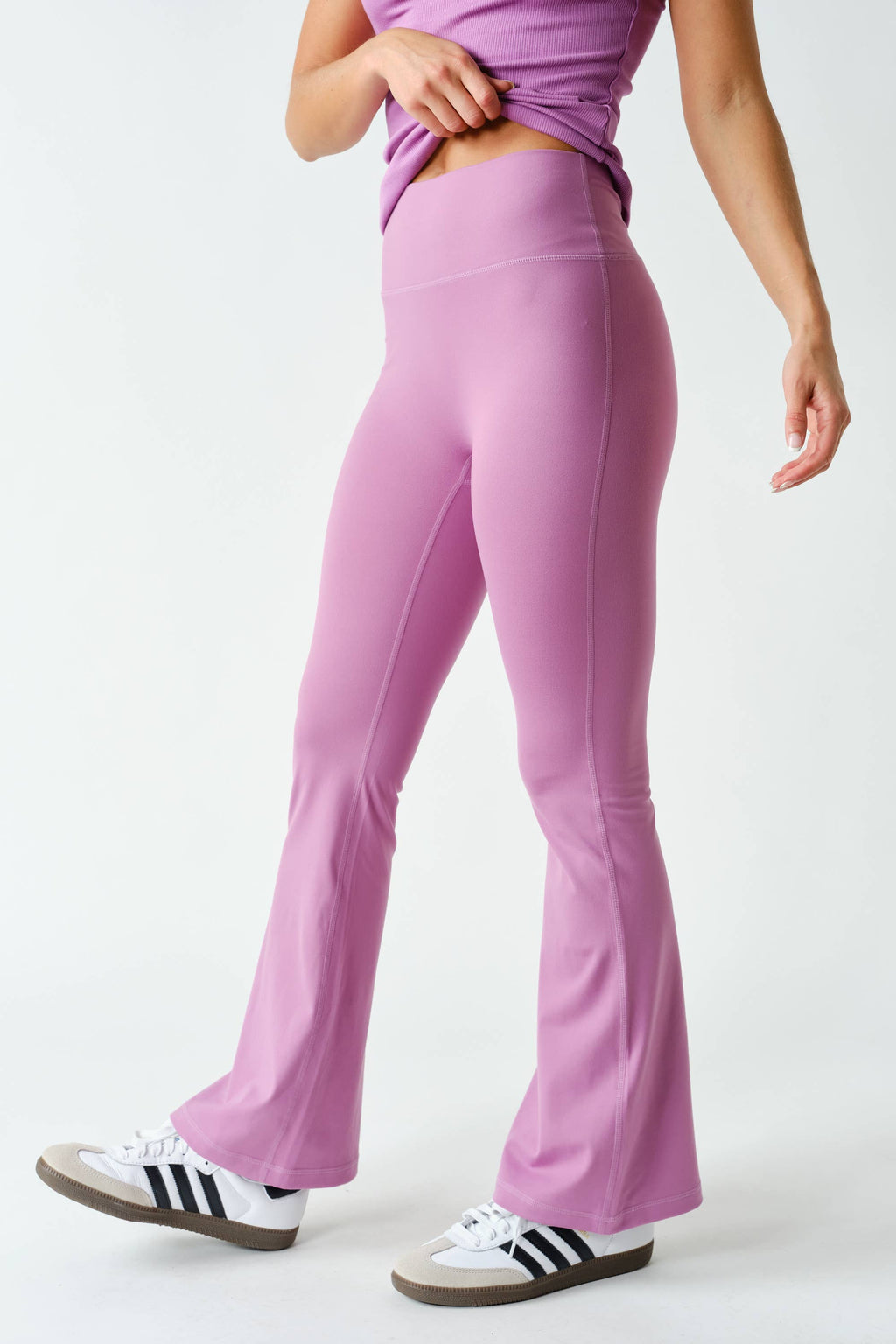 Venice Seamless-Front Flare Pants