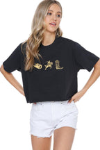 Cowboy Essentials Graphic S/S Faux Cropped Tee