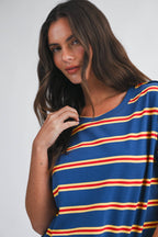 8510HN Striped Boxy Short Sleeve Tee