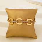 Crystal Glass Pave Bar Link Chain Toggle Bracelet | 80B1890