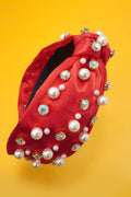CHRISTMAS RHINESTONE PEARL HEADBAND